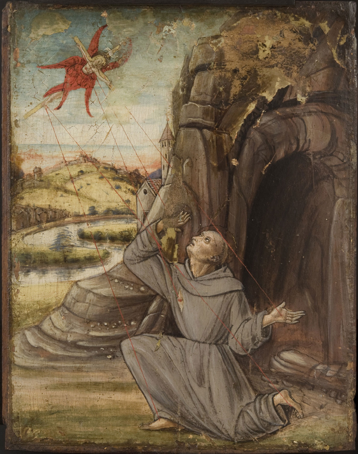 1475-80 Philadephia Museum of Arts Saint Francis of Assisi Receiving the Stigmata