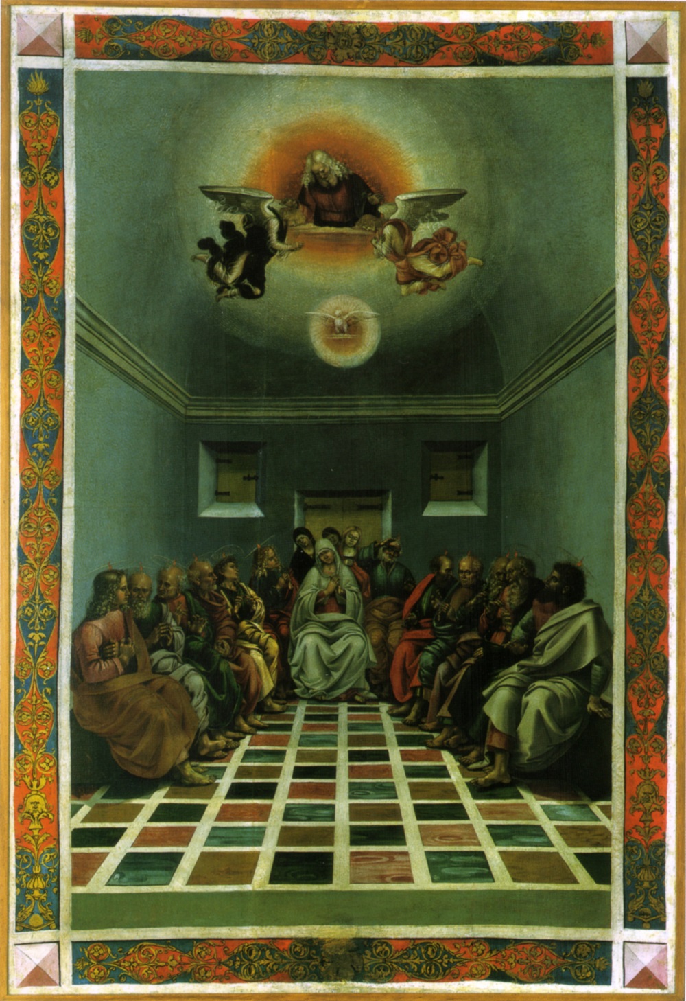1494 signorelli, crucifixion-and-the-descent-of-the-holy-spirit-or-the-pentecost-2101676