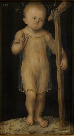 1520-25 Cranach l'Ancien Enfant Jesus benissant recto Nationalgalerie Prag
