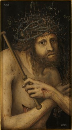 1520-25 Cranach l'Ancien Homme de douleurs verso Nationalgalerie Prag