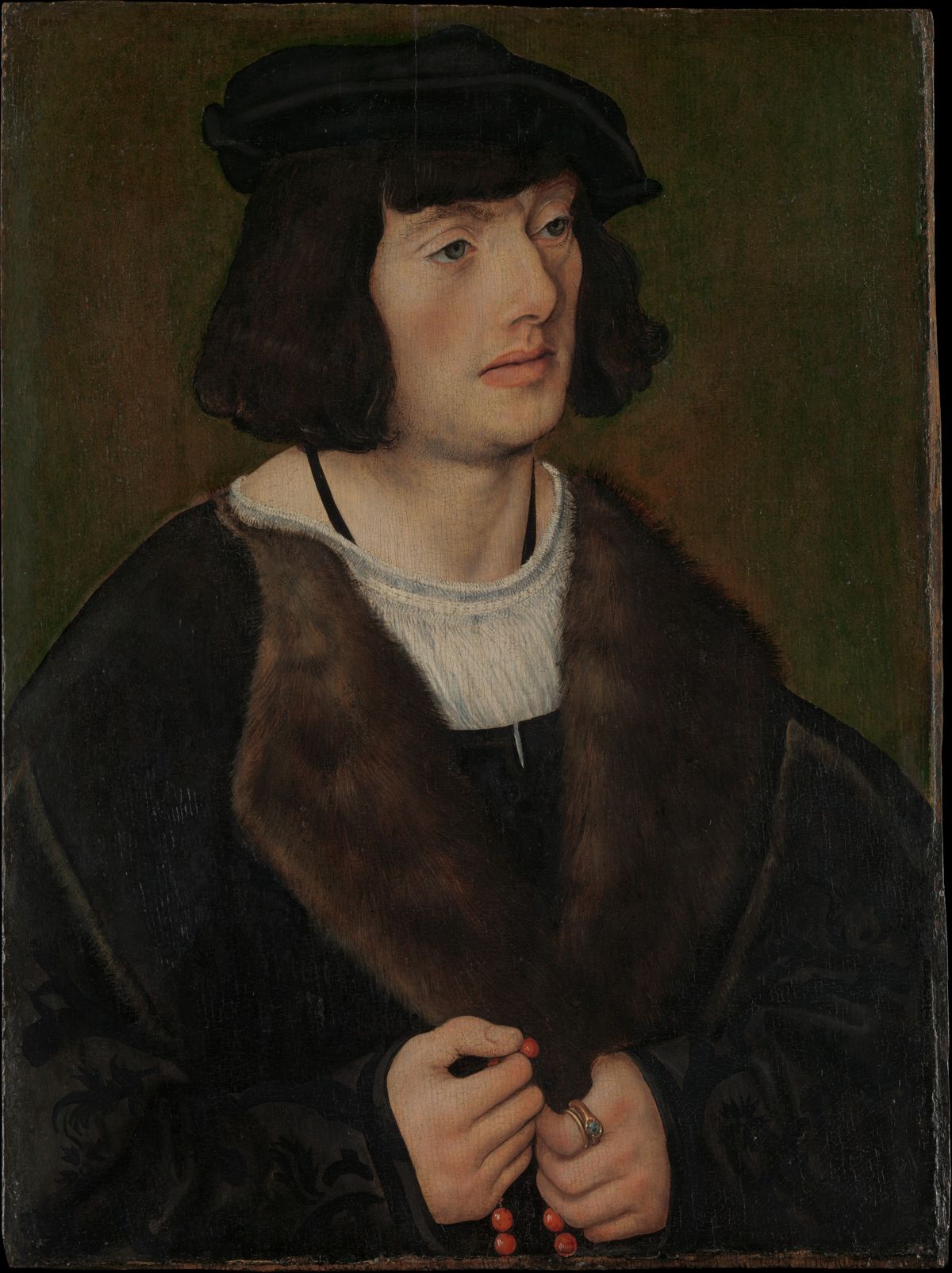 Lucas Cranach l'Ancien 1508 Portrait of a Man with a Rosary MET