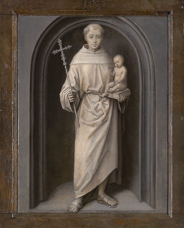 Memling 1485-90 St Antoine de Padoue Chicago Art Institute Revers