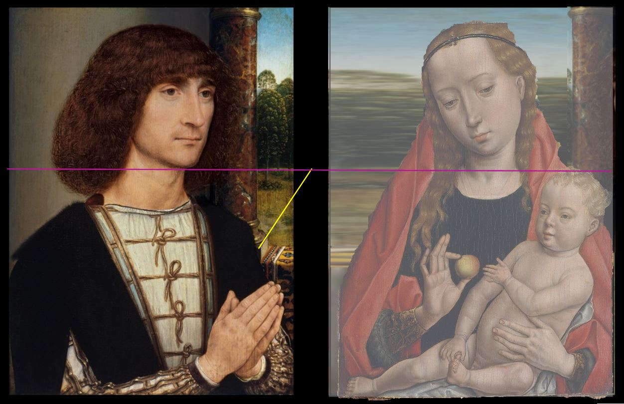 Memling 1485 ca Thyssen Bornemisza Madrid schema