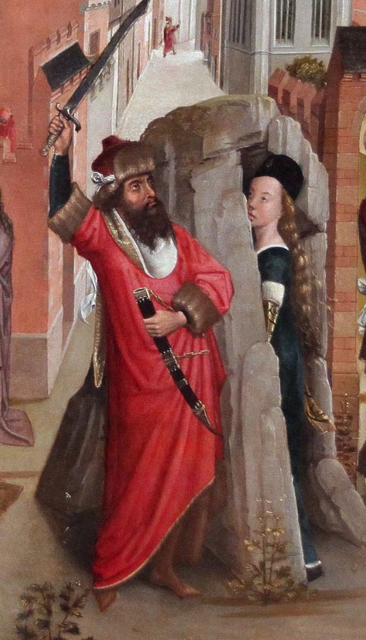 Sainte Barbe échappe à son père en traversant un rocher Maître de la Légende de sainte Barbe, 1470-90 Bruxelles, Musées Royaux des Beaux Arts Bruxelles