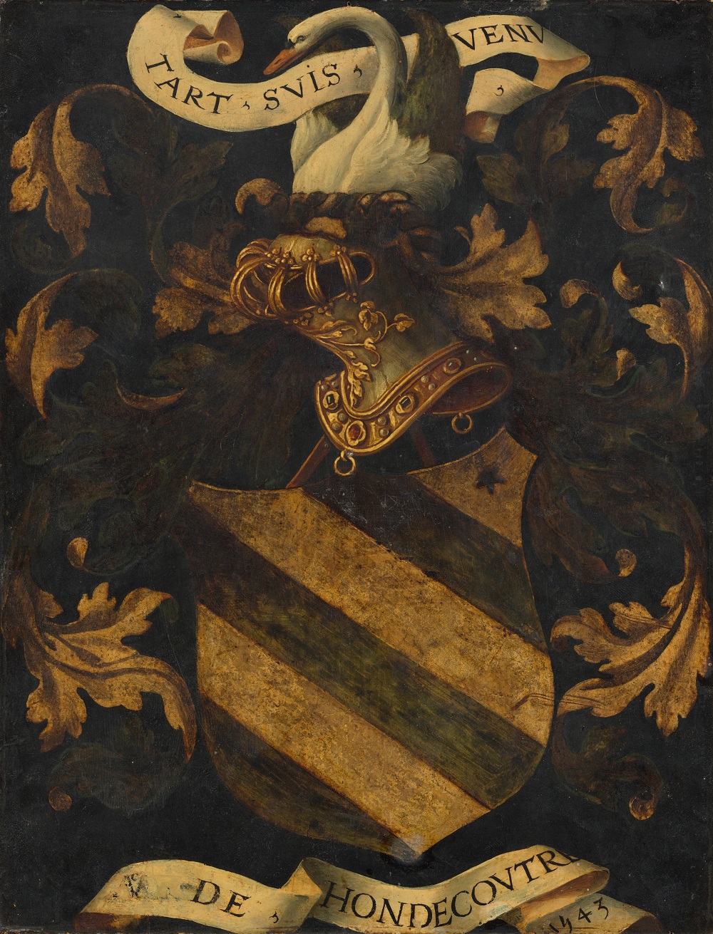 1543 crested_coat_of_arms__reverse_NGA_1953.3.3.b