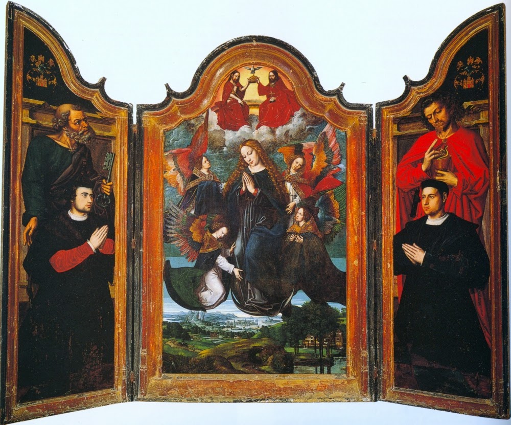Ambrosius Benson Triptico de la Asuncion de la Virgen 1540-45 Iglesia de la Asuncion. Navarrete