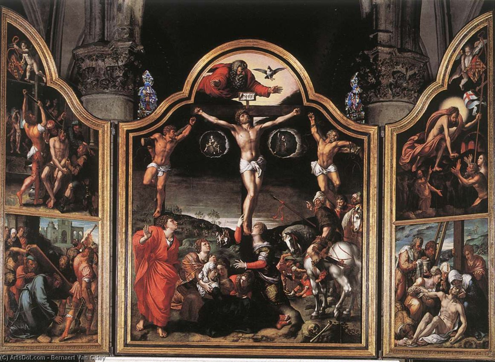 Bernard Van Orley Retable Calvaire Musee de l'Eglise Notre-Dame Bruges