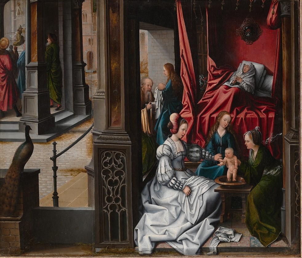Bernard-Van-Orley-The-Birth-and-Naming-of-Saint-John-the-Baptist-1514-15-NY-MET.