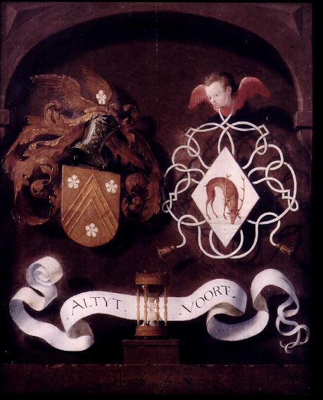 Dyptych of Adriaan van Santvoort reverse
