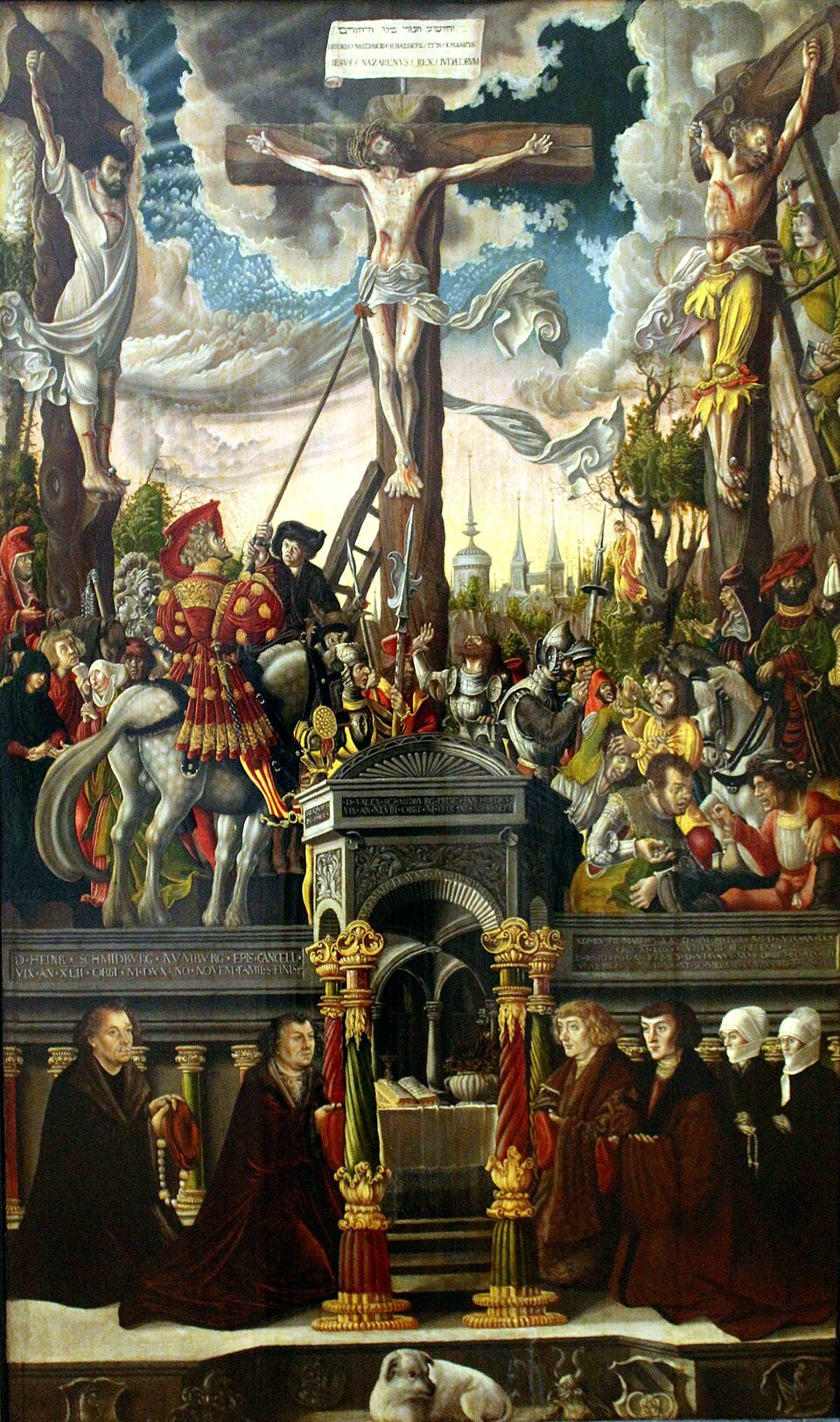 Georg Lemberger Schmidburgepitaphs Kreuzigung Christi mit Stiftern Leipzig, Museum der bildenden Künste 1522