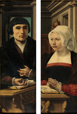 Jan Gossart Portraits of Two Donors (Norfolk Triptych), ca. 1528–30. Musees Royaux des Beaux-Arts de Belgique