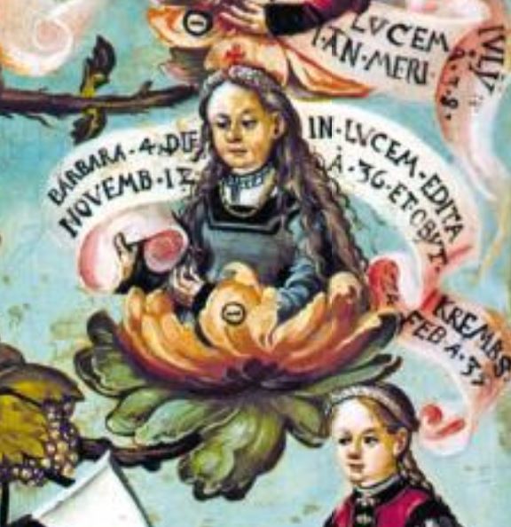 Kremser maler, magdalena kappler-1530 Historisches Museum Krems an dem Donau reverse detail Barbara