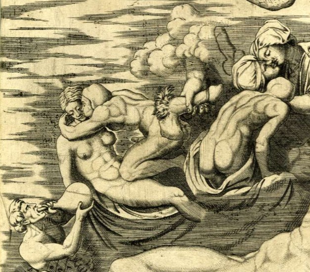 Le Songe (détail), Nicolas Beatrizet d'après Michel-Ange 1545 British Museum
