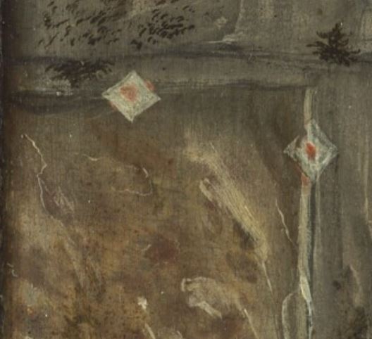 Lucas Cranach the Elder Kleiner-Flugelaltar-1509 Gemaldegalerie Alte Meister Kassel detail tombeau