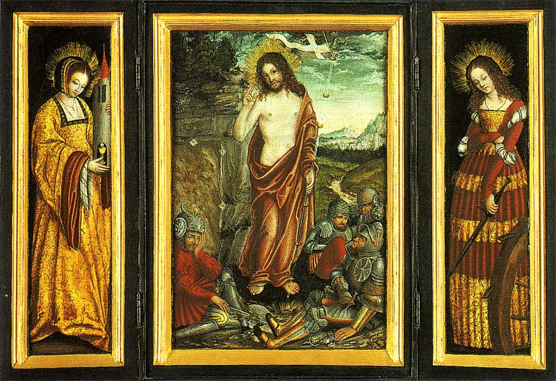 Lucas Cranach the Elder Kleiner-Flugelaltar-1509 Gemaldegalerie Alte Meister Kassel