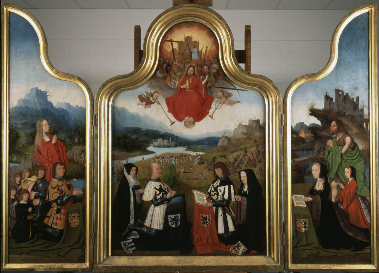 Inv. GK 168, Jan Mostaert, Triptychon mit Jngstem Gericht