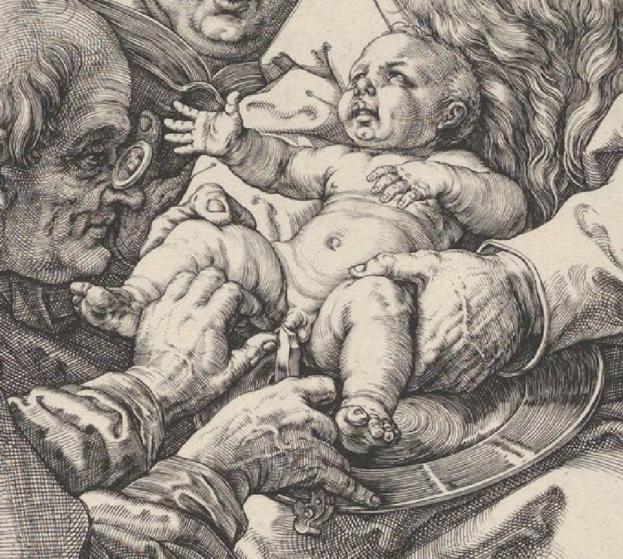 1594 GOLTZIUS La Circoncision detail Jesus