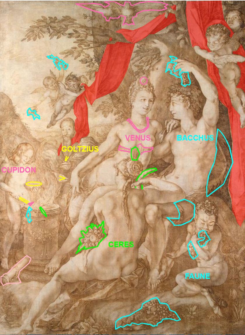 1606 Hendrick Goltzius, Without Ceres and Bacchus, Venus would freeze, ermitage PhBousquet schema