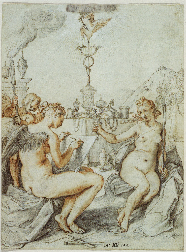 1612 hendrick_goltzius_art_drawing travail et diligence) Fogg Art museum Fogg Art Museum, Cambridge, Massachusetts