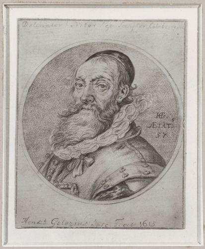 1615 Hendrick Goltzius Self portrait, dessin a la pointe de metal Kupferstichkabinett Berlin photo rkd