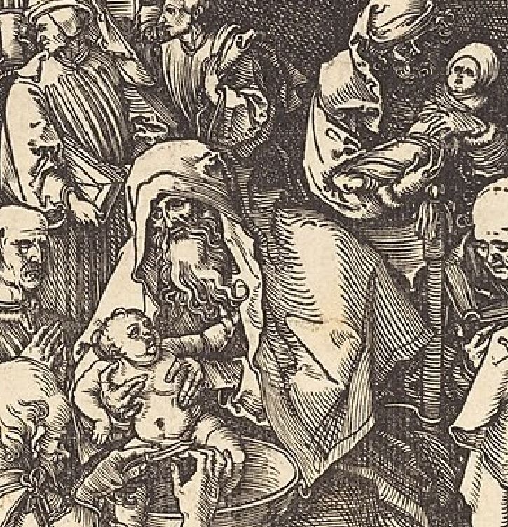 Albrecht_Dürer,_The_Circumcision,_c._1504-1505,_NGA_INVERSE detail bebe