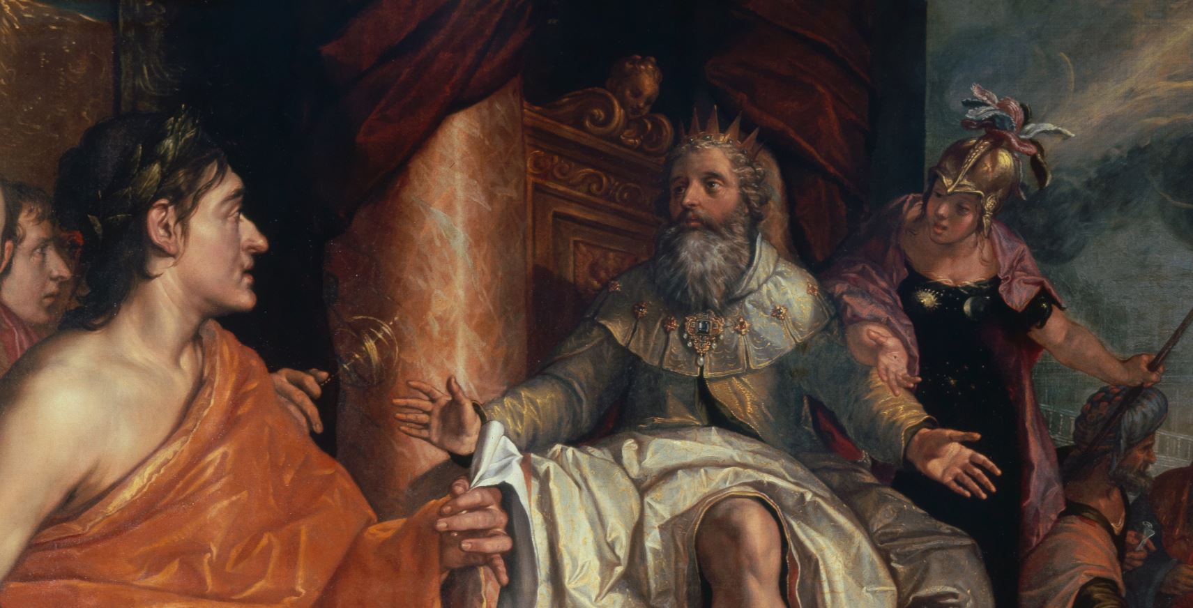 Hendrick_Goltzius_Hermes_presenting_Pandora_to_King_Epimetheus,_1611 kunstmuseum basel detail Mercure-Minerve