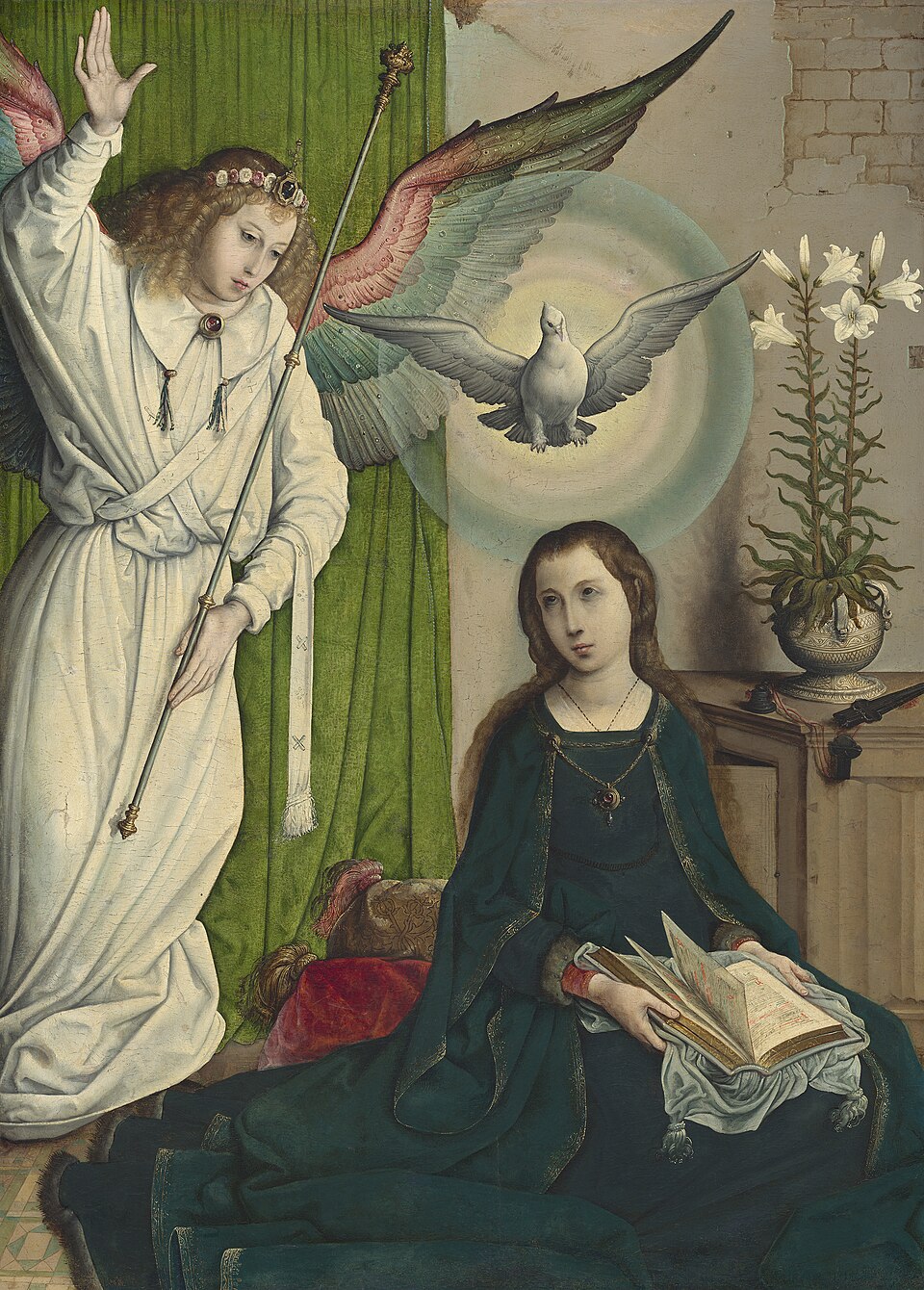 1508-19 Juan_de_Flandes,_The_Annunciation,NGA_46121