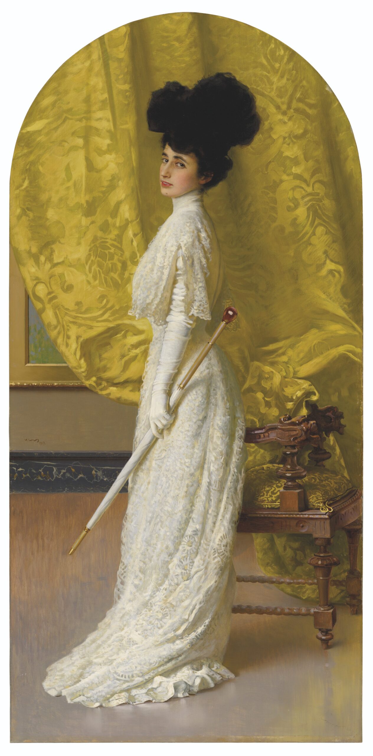 1907 Vittorio_matteo_corcos_portrait_of_yole_biaggini_moschini coll part