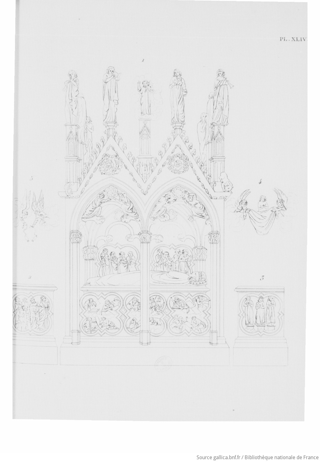 Aubin-Louis Millin Voyage dans les départemens du midi de la France. Atlas, planche XLIV gallica ST Jean de Malte Mausolee de beatrix de provence