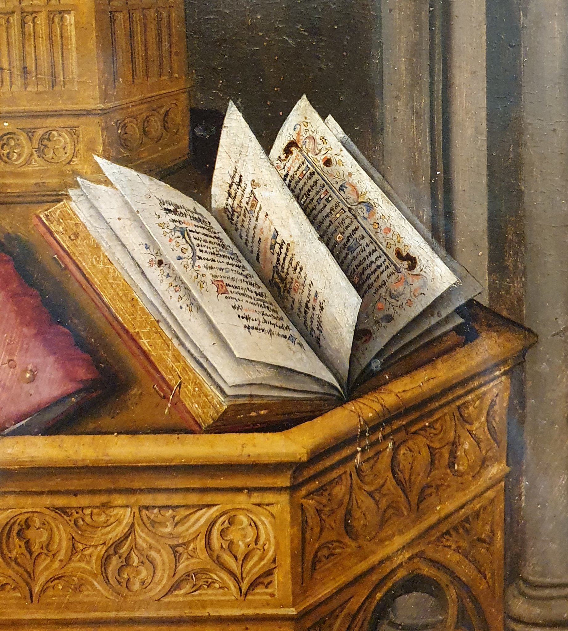 Barthélémy d'Eyck (attr) 1445 ca Musée du Vieil-Aix Annonciation detail livre