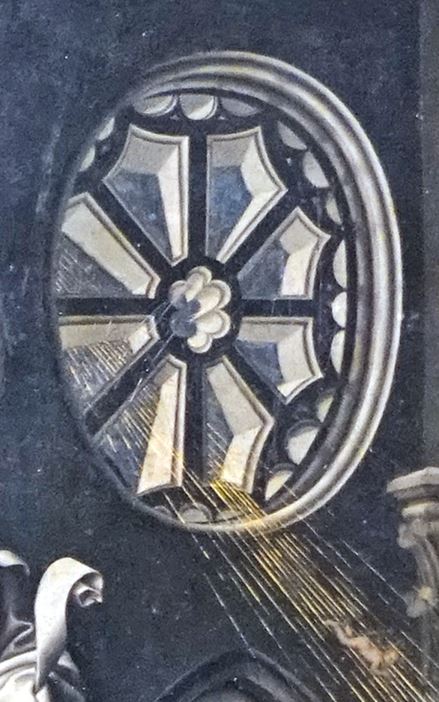 Barthélémy d'Eyck (attr) 1445 ca Musée du Vieil-Aix Annonciation triptyque detail oculus