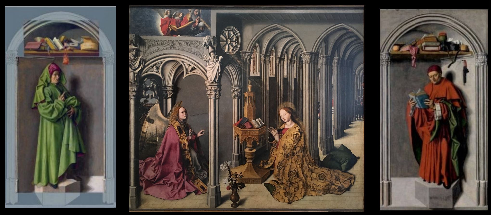 Barthélémy d'Eyck (attr) 1445 ca Musée du Vieil-Aix Annonciation triptyque