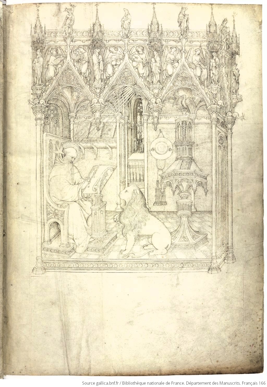 Bible moraliséee de Philippe le Hardi BNF FR 166 frontispice