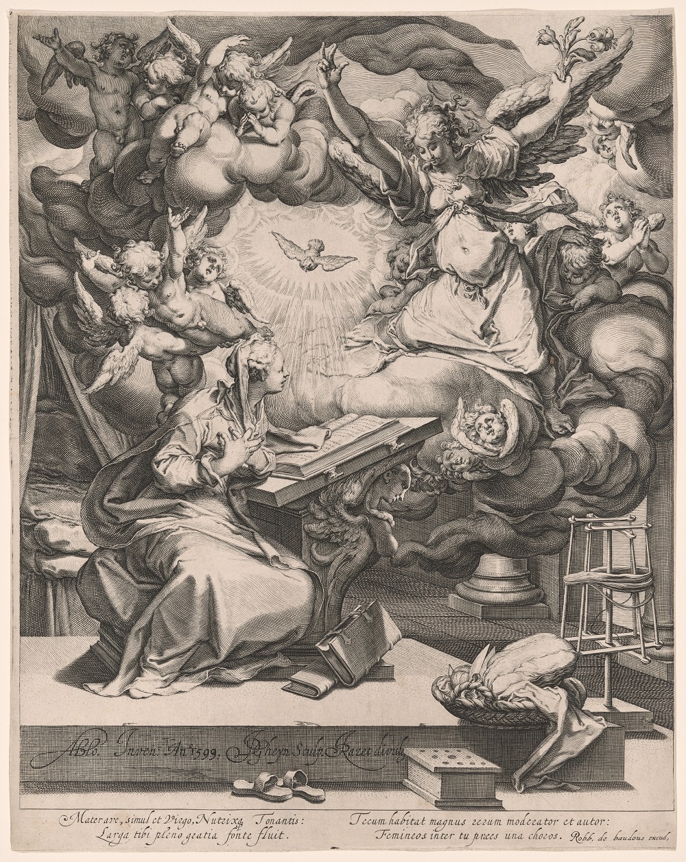 Jacques de Gheyn II 1599 Annunciation Chicago art institute