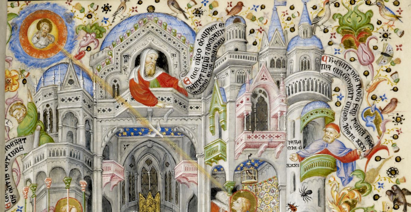 Maître des Heures de Charles le Noble, The_Annunciation_1406-07_Book_of_Hours_BL_Add_MS_29433 fol 20
