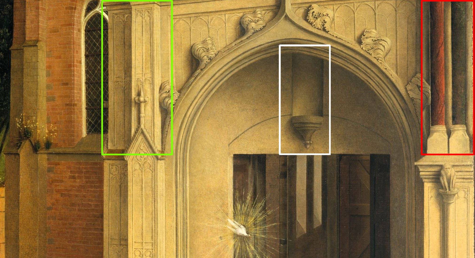 Petrus Christus 1445 ca The_Annunciation Friedsam_MET_DT1479 detail