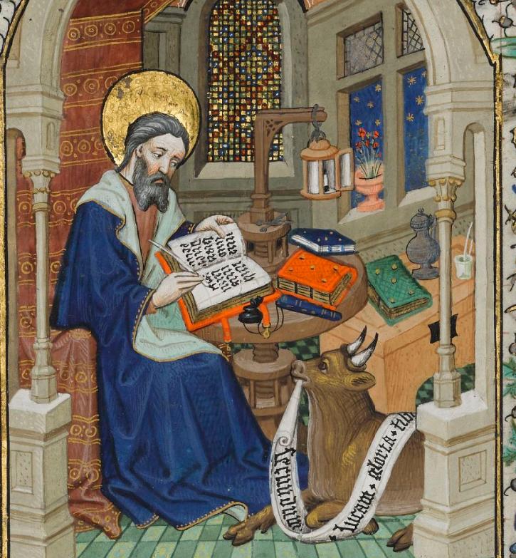 Saint Luc Paris, BNF, Horae ad usum Romanum, 1420-1425, Paris, BnF, NAL 3111 folio 13 Gallica