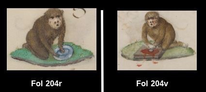 1496–1506-Master-of-the-David-Scenes-Bruges-or-Ghent-Book-of-Hours-of-Joanna-of-Castile-BL-Add-Ms.-18852-schema-204r 204v