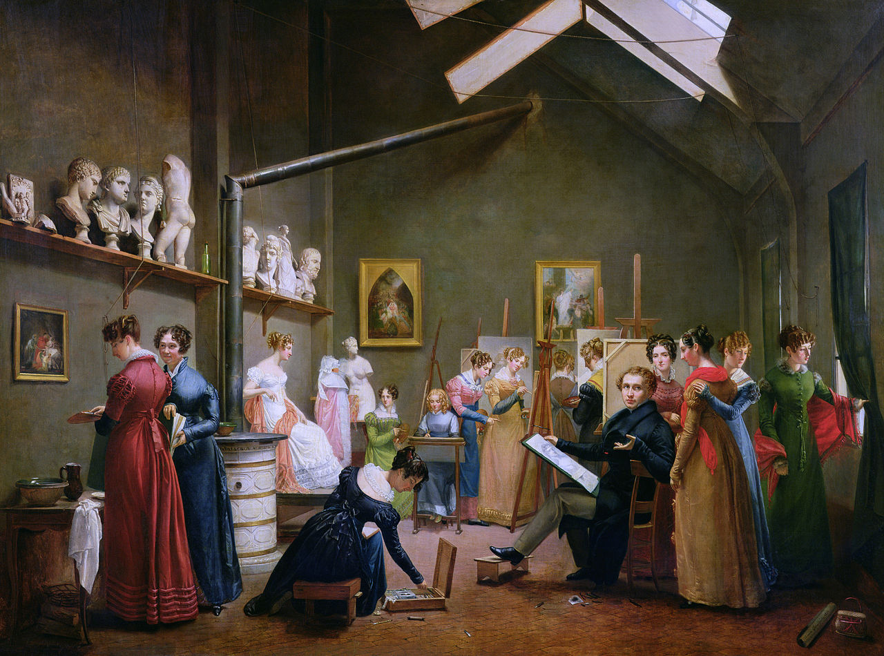 1822 Adrienne Grandpierre, L'intérieur de l'atelier d'Abel de Pujol_Musée_Marmottan_Monet
