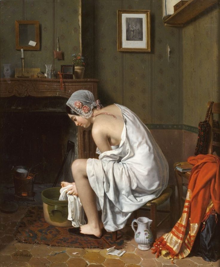 1830-40 Jean Alphonse Roehn Jeune femme à sa toilette