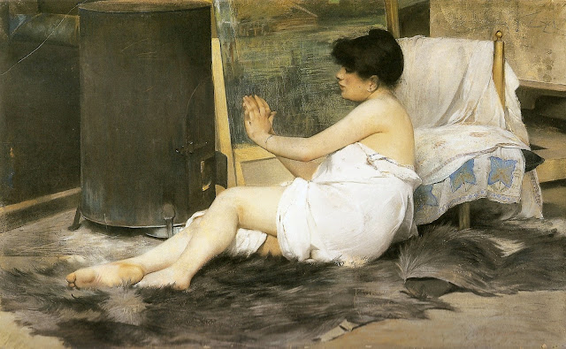 1890 ca HENRIQUE BERNARDELLI - O descanso do modelo Museu Nacional de Belas Artes, Rio de Janeiro