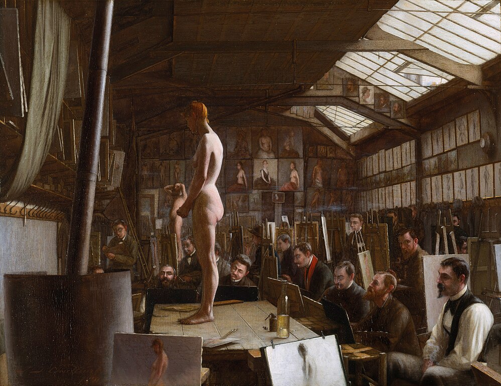 1891 Bouguereau's_Atelier_at_the_Académie_Julian,_Paris_-_Jefferson_David_Chalfant San Francisco De Young Museum