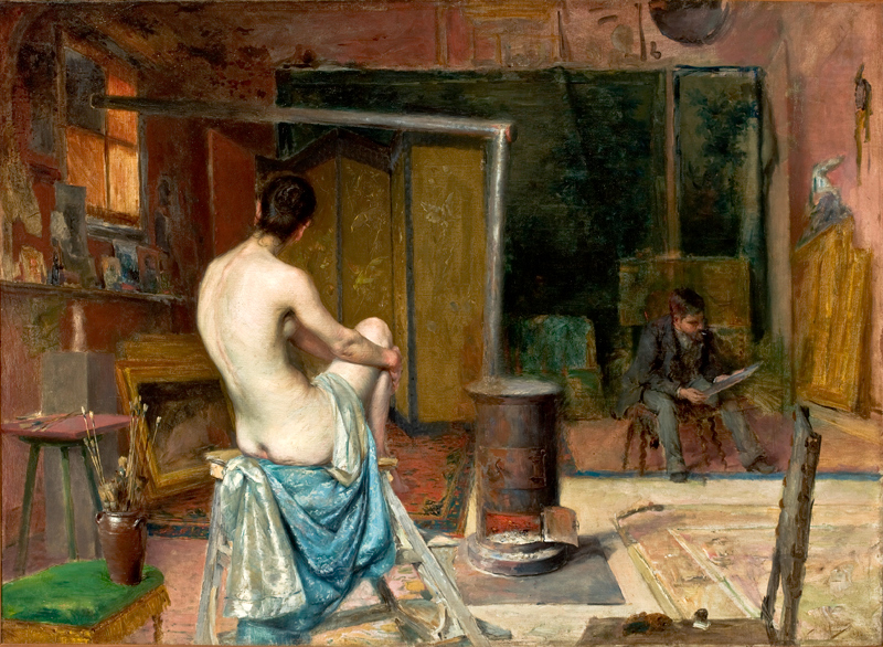 1893-94 José_Malhoa_Repos (L'Atelier de l'artiste) Musee d'art de Sao Paulo