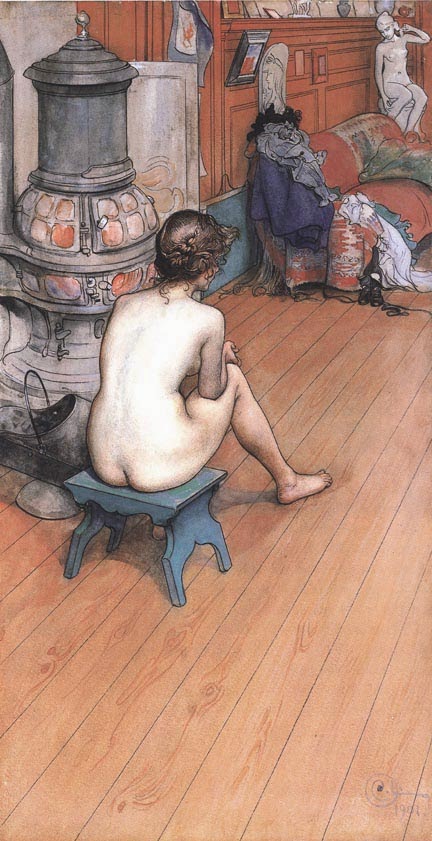1901 Carl Larsson Leontine sitting in the Atelier x