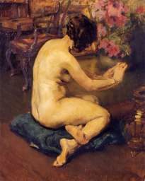 1918 José_Malhoa_ Le repos du modèle coll part