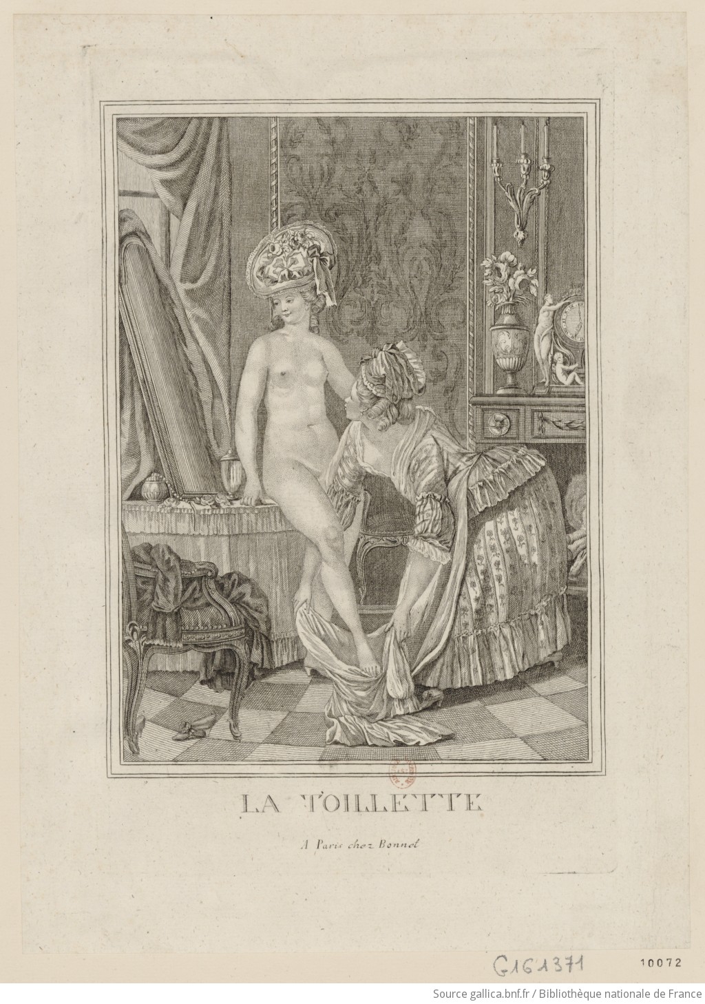 1784-85 Louis_Marin_Bonnet_-_La_Toillette Gallica