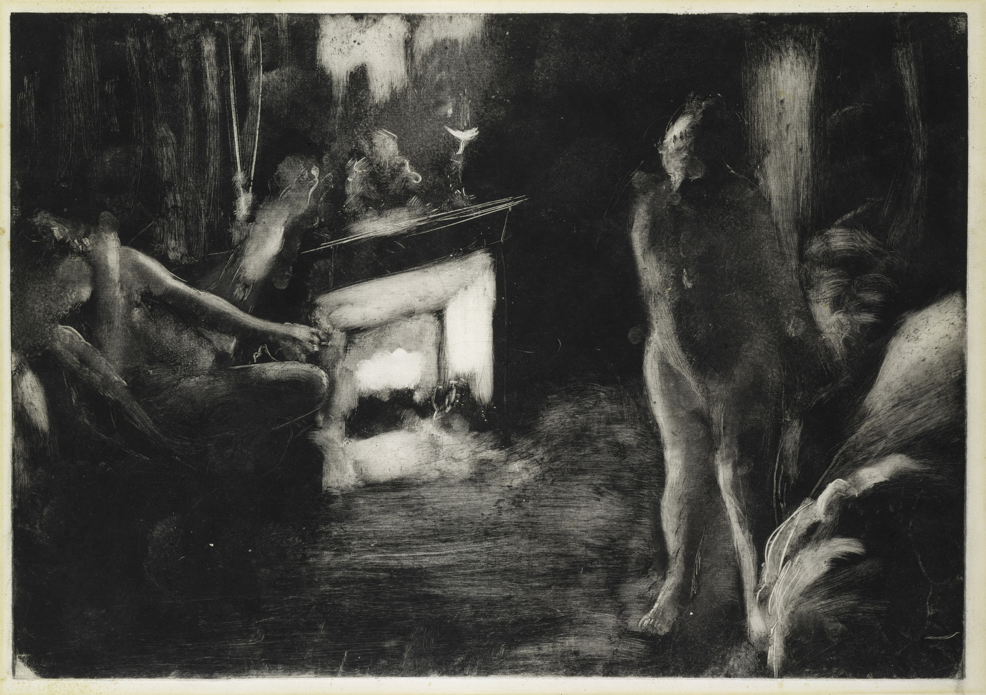 1880 Degas la cheminee monotype MET
