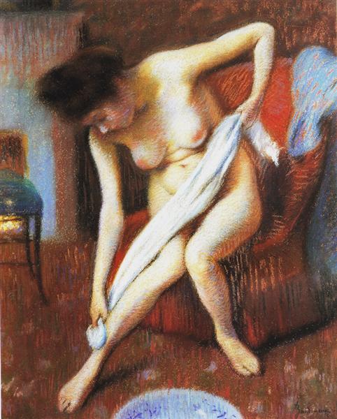 1898 Federico_zandomeneghi-woman_drying_herself-s