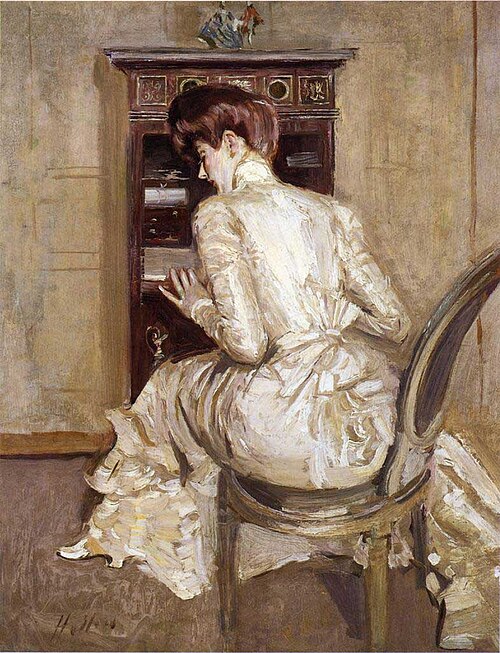 1900 Helleu_-_Madame_Helleu_Seated_at_her_Secretaire