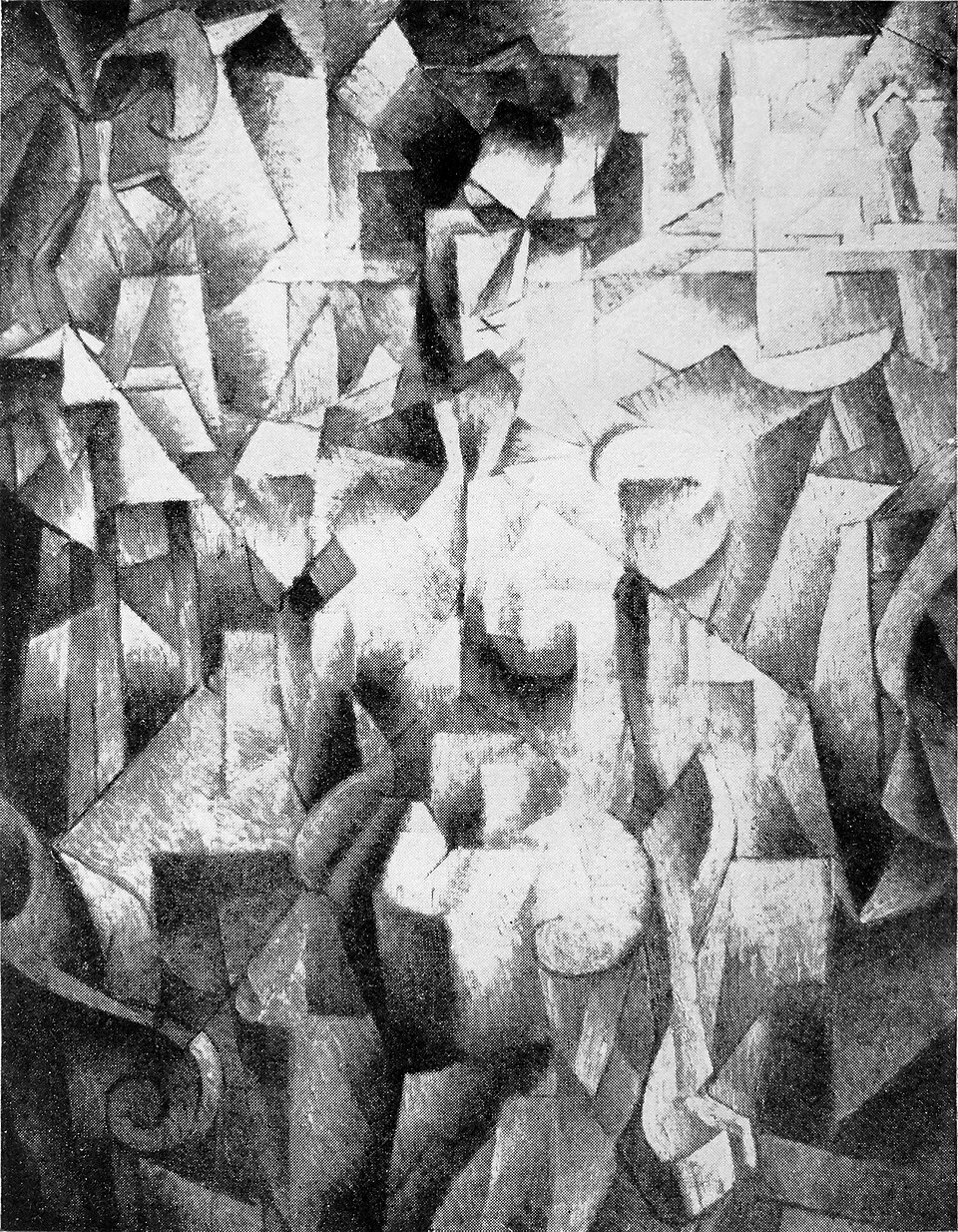 1910 Jean_Metzinger,_,_Nu_à_la_cheminée,_published_in_Les_Peintres_Cubistes,_1913
